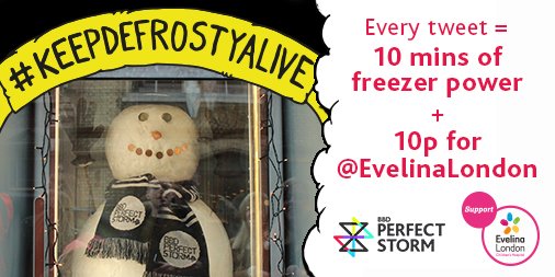 I'm meeeelting...  bit.ly/2gyGOcO. Quick, tweet #Keepdefrostyalive and power the freezer for <a href="/EvelinaLondon/">Evelina London</a>