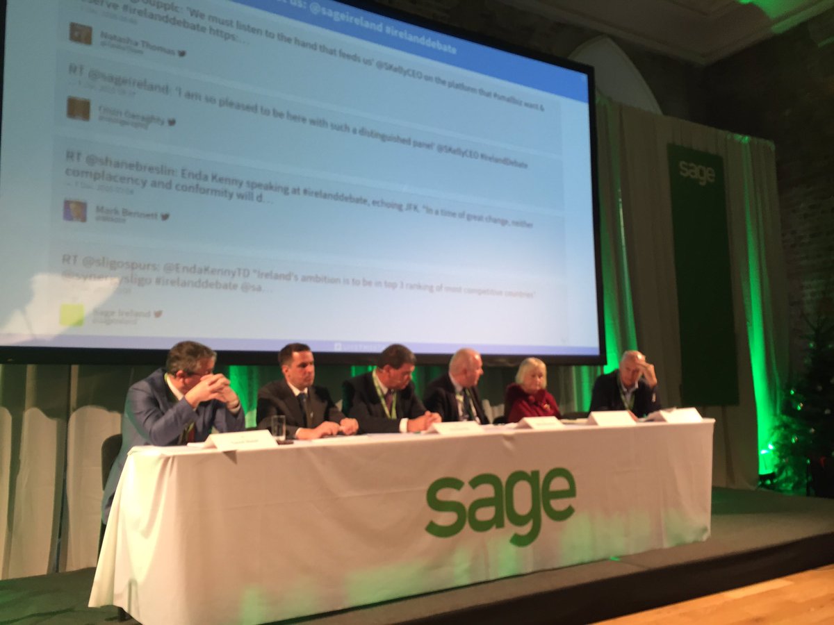 CelineMaher's tweet photo. #irelanddebate Our panel debating decentralisation of the creation of 200k jobs in Ireland. #greatconvo https://t.co/URj6sABOt3