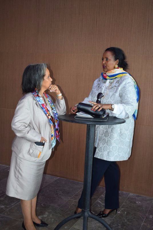 With Sahle-Work Zewde, Director-General of United Nations Office at Nairobi, during Dakar International Forum on Peace &amp; Security in Africa.