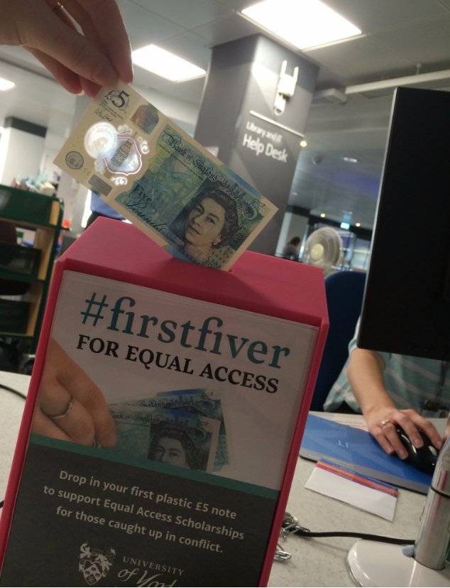 GivingToYork's tweet image. Did you know that we raised over £1,000 with our #firstfiver staff appeal @UniOfYork? Thank you for supporting asylum seeking students!