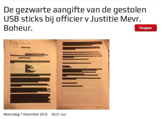vlindersescort's tweet photo. https://t.co/JKUlLbzCxa De gezwarte aangifte van de gestolen USB sticks bij officier v Justitie Mevr. Boheur dit is pas nieuws !!!! https://t.co/0IdDscd3nw
