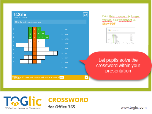 TOGlic's tweet photo. We are glad to introduce you a new MS #PowerPoint Add-in - #TOGlic | #CROSSWORD for #Office365. More in blog: https://t.co/NrooBwnLHm https://t.co/DqWPD3F3gC