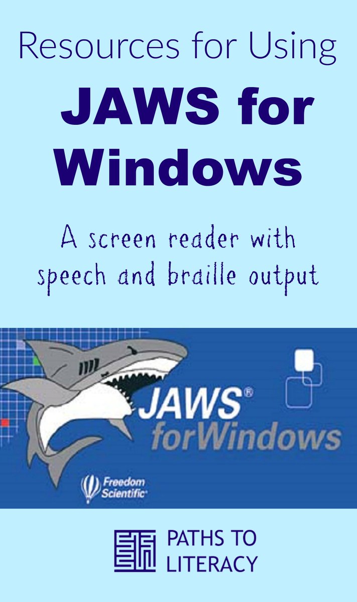 PathstoLiteracy's tweet photo. Helpful resources for #ScreenReader from @tsbvitech https://t.co/4UzaMic5Rx @FreedomSci #blind #LowVision #JAWSscreenreader @TSBVI_outreach https://t.co/EQlR2F8P20