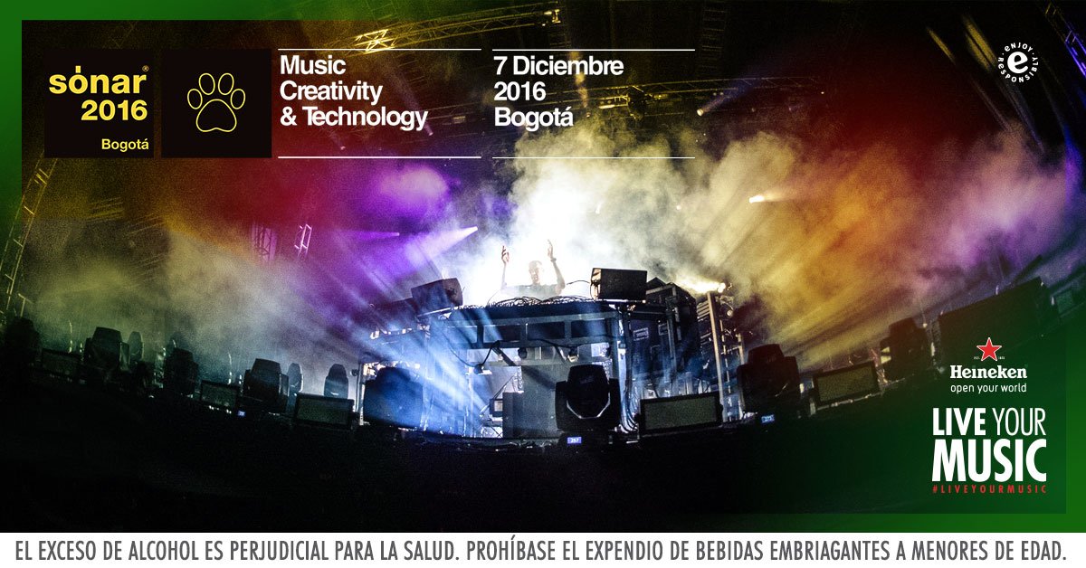 Heineken_col's tweet photo. ¡Sónar Bogotá es una realidad! Esta noche los esperamos con Música, Creatividad y Tecnología. #LiveYourMusic https://t.co/gzNYt9lfCs