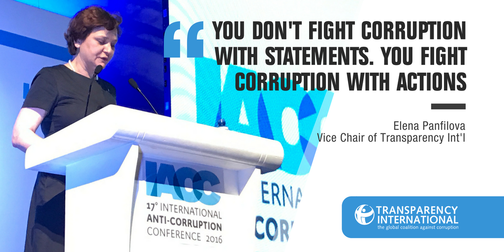 Transparency International tweet media