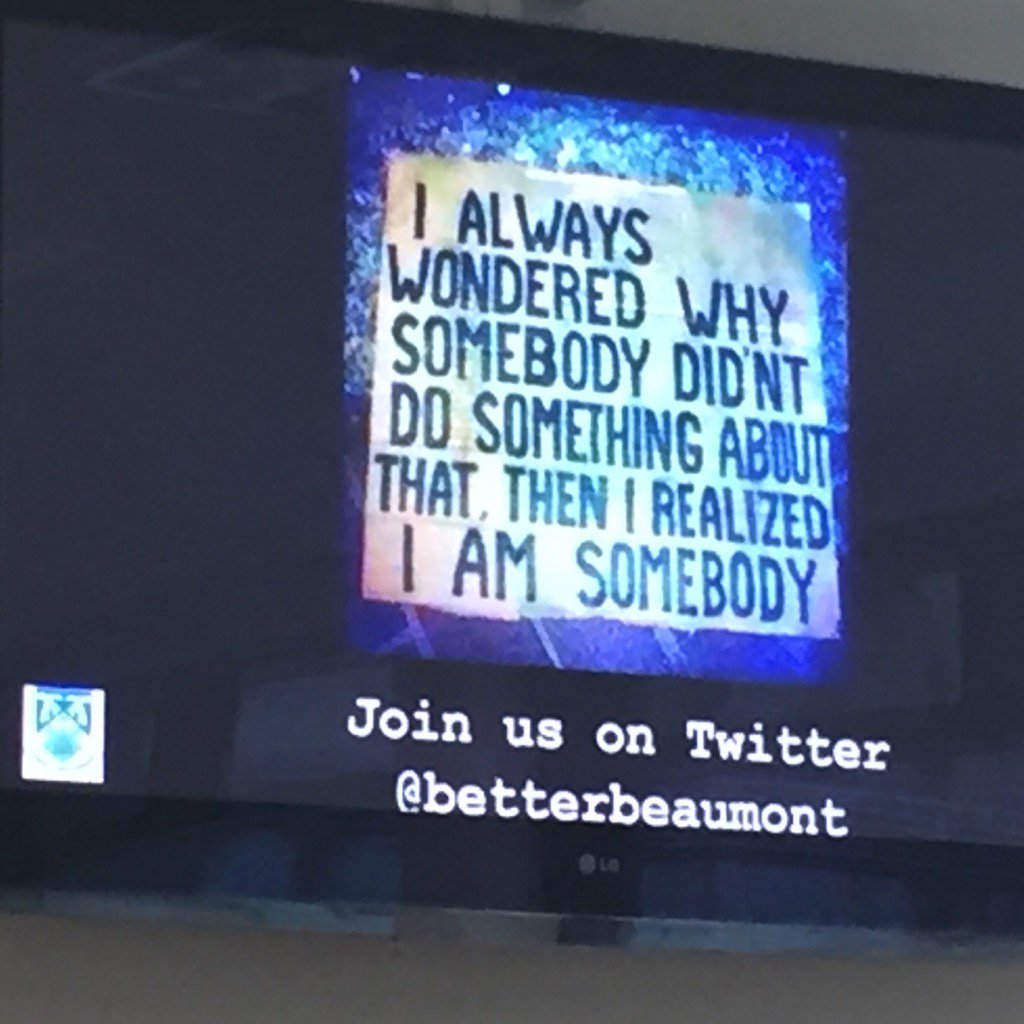 DundelaCD's tweet photo. QI and Patient Safety begins with me. Wonderful final slide #NPSO2016 #betterbeaumont https://t.co/Qd51L8wbyq