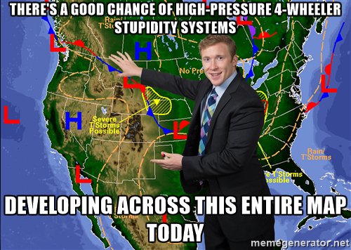 ohtruckthat's tweet image. Good morning, #truckers! Here's the most accurate forecast you're gonna see all week. (Unfortunately.) Good luck &amp;amp; be safe today, drivers.