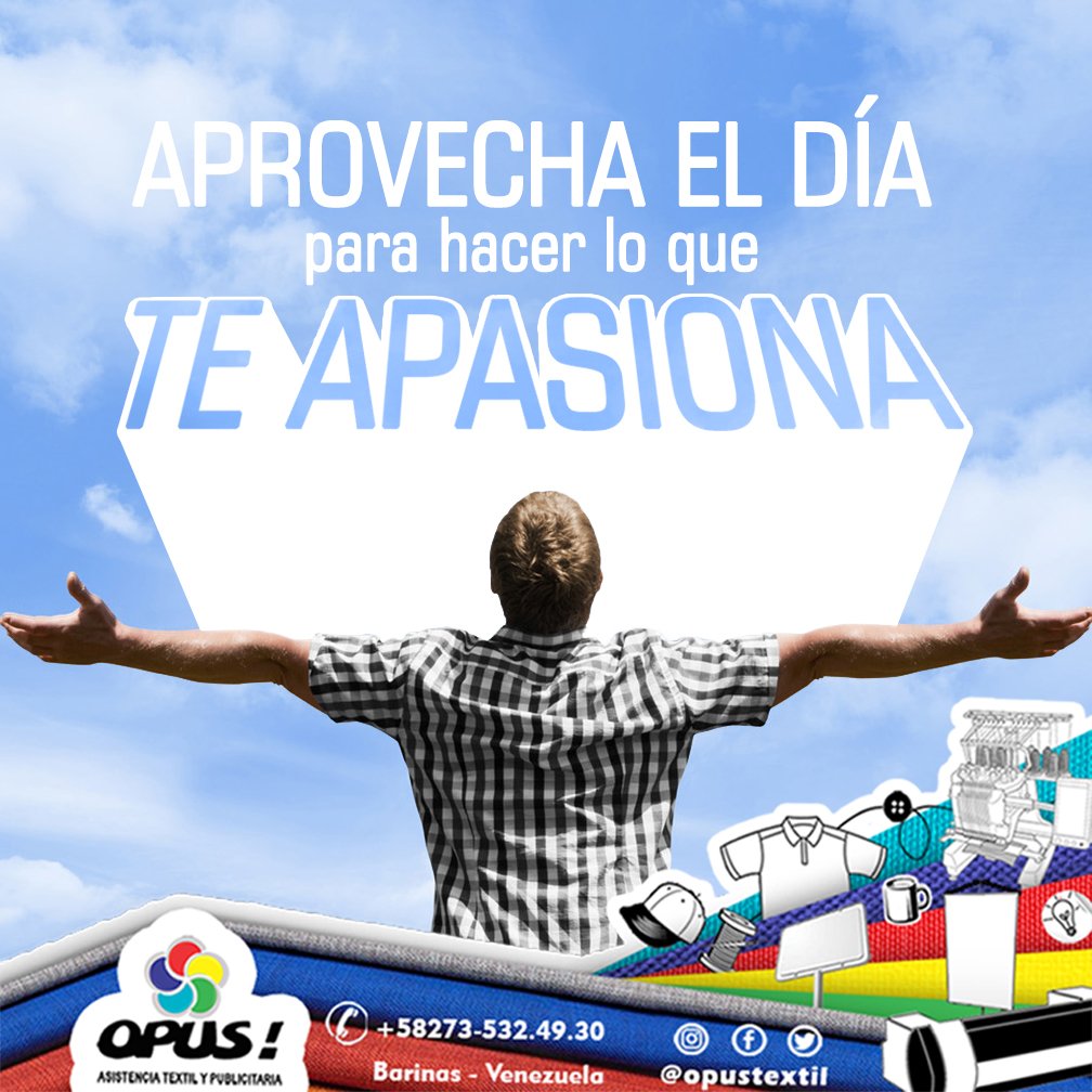 opustextil's tweet photo. Si amas lo que haces estas condenado al #Éxito #BuenosDías #OpusTextil #Reflexiones #FelizMiércoles #Miércoles #Barinas #Venezuela https://t.co/u9ynYccbbo