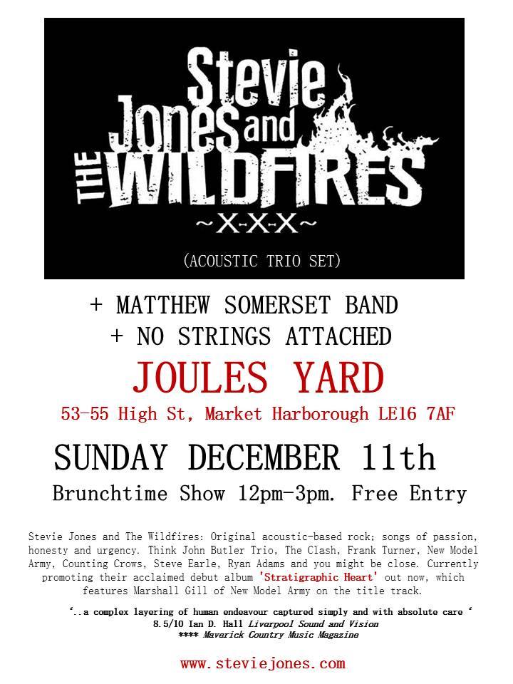 JoulesYard's tweet photo. Sunday - Stevie Jones &amp; Friends- One of the area’s best known acoustic musicians hosts a talented bill of top class local acts #harborough https://t.co/ifVW3q1Agb