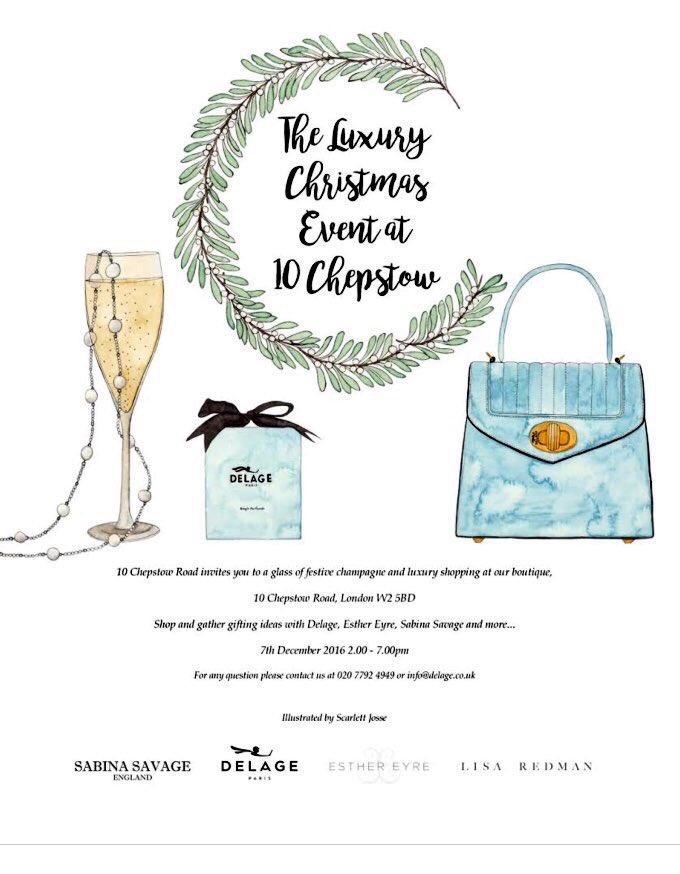 Come and join us from 2pm for some festive champagne and shopping at our Notting Hill boutique!