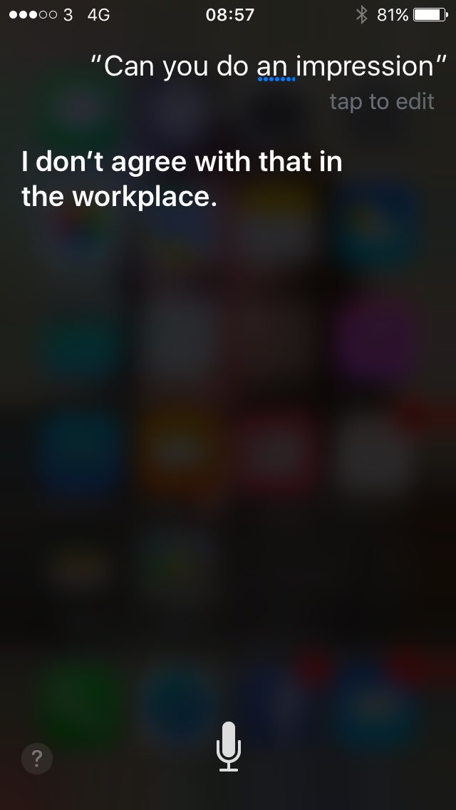I_am_a_Chav's tweet photo. Looks like Siri can do an impression of David Brent. @rickygervais https://t.co/6LRqwHumKV