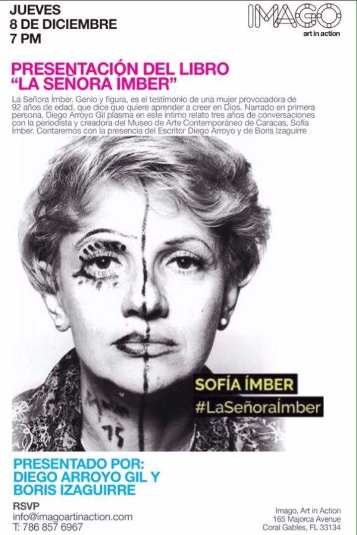 sofiaimber's tweet image. A los amigos que estén en Miami y quieran asistir a la presentación de mi libro mañana jueves, aquí les dejo la invitación
