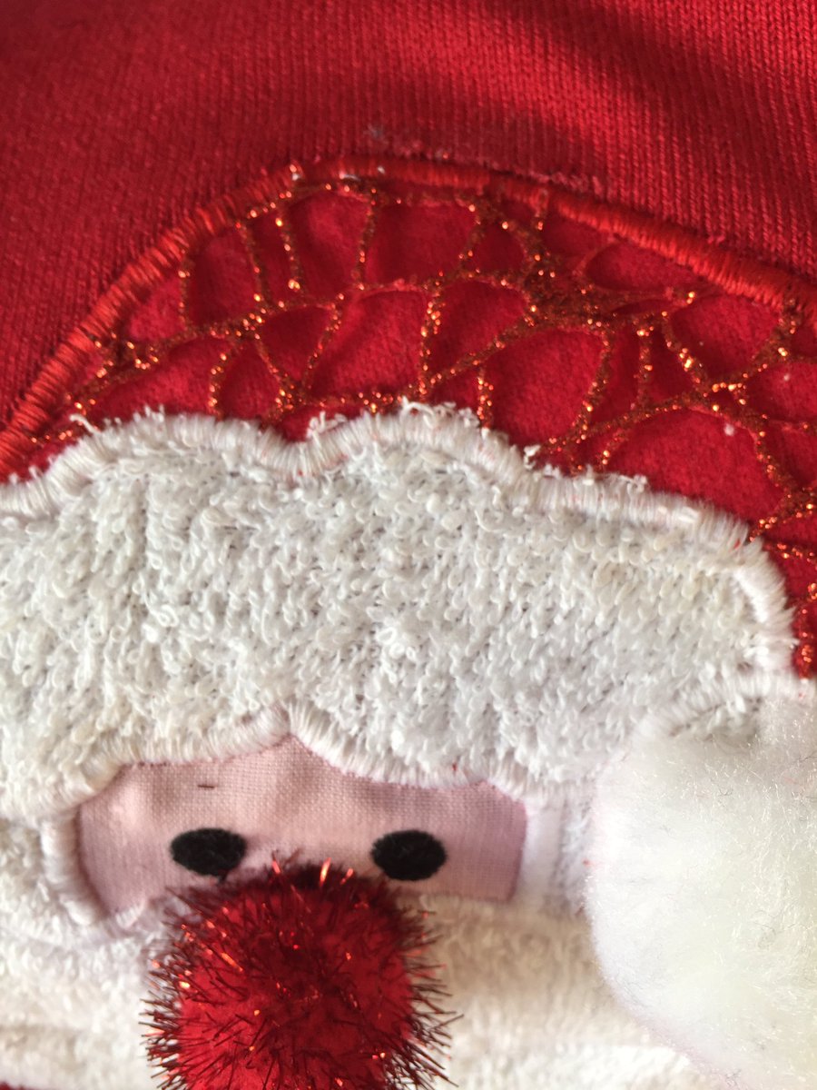 SewWhatBespoke's tweet photo. This is the sum total of my labours today. Chuffed to finish it in time for my son's carol service tomorrow. #uglysweater #xmas #flu #cold https://t.co/hXt1Ja8udj