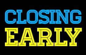 Attention Customers! 
Please note that today we will be closing at 7pm due to a Private Event.
Thank you for your understanding!!
