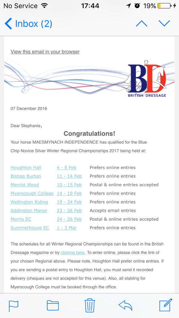 stephrichards24's tweet photo. So happy to have get both our @britishdressage regional tickets this year #bestpony #teambalanced @Balanced_HF https://t.co/0kRLk4rsZm