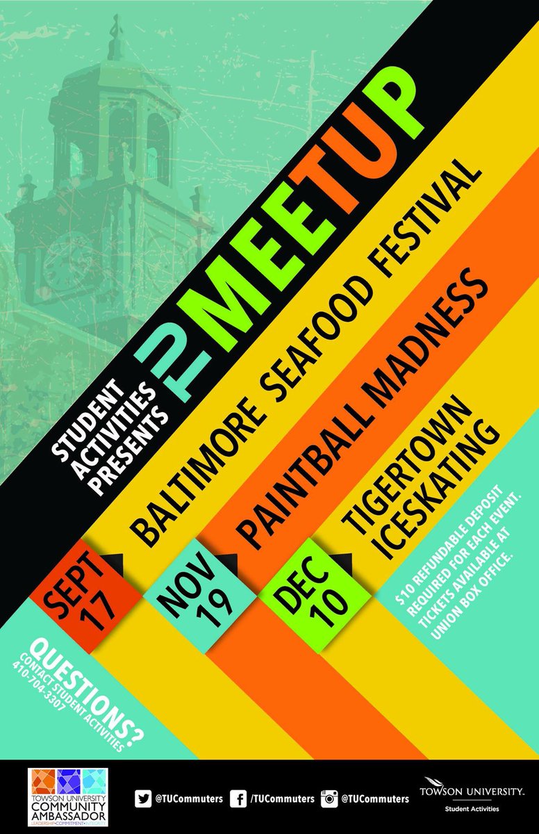 TUCommuters's tweet image. Want to have some fun this weekend before finals? We've got you covered! Free tickets available in UU box office for TU Meet Up this Sat.!