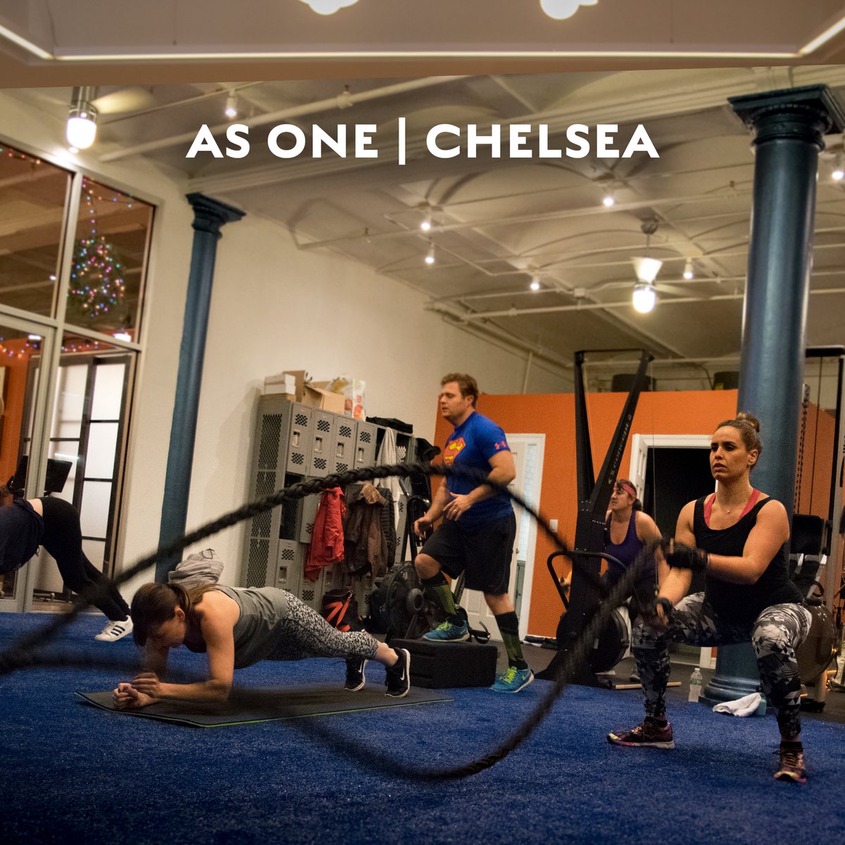 AsOneFitness's tweet photo. A packed class, putting in work! Have you given our newest #Chelsea location a visit? If not, you're missing out! Sign up today! https://t.co/WETfXfSIW2
