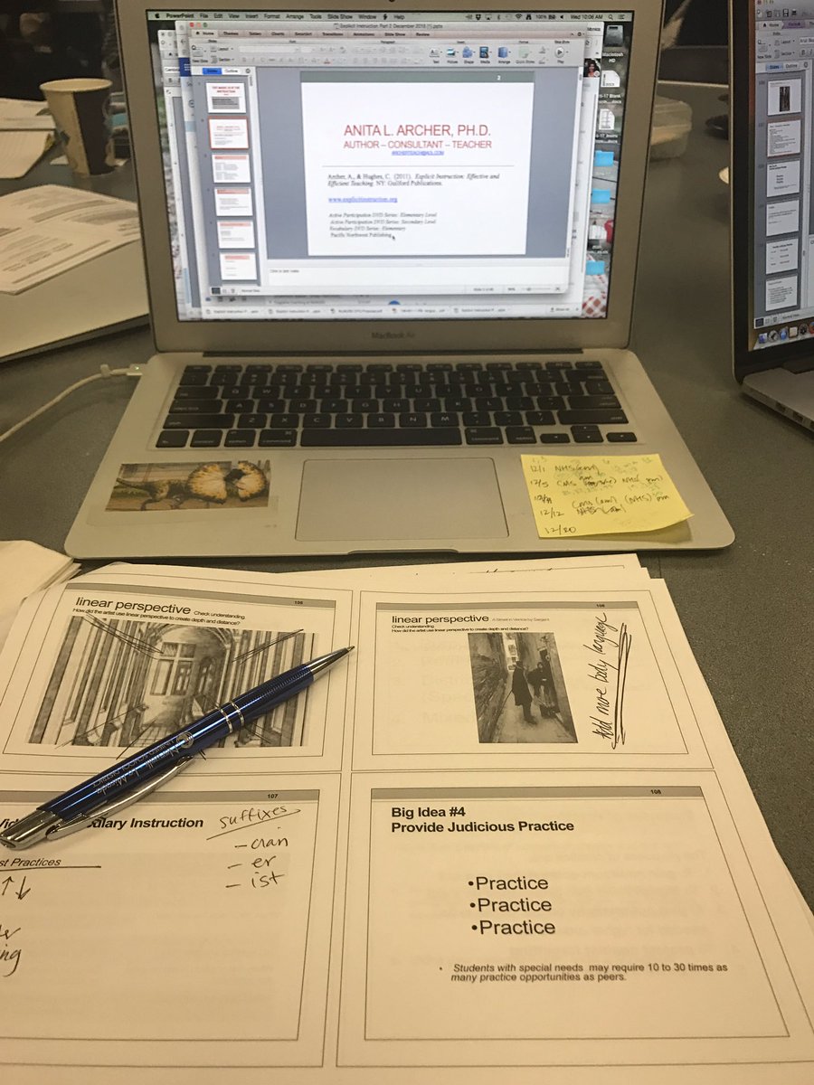 mlutherliteracy's tweet photo. Grateful to be learning from Anita Archer about explicit instruction! #lifelonglearning #bestfirstinstruction https://t.co/NzLMTPfgrk