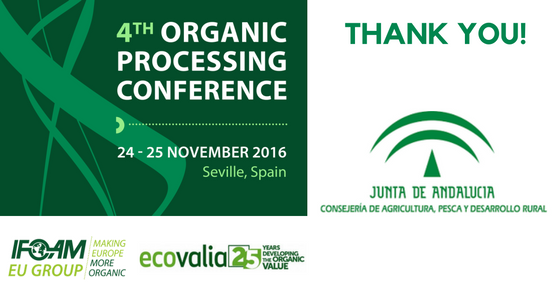 OrganicsEurope's tweet photo. Thank you, @JuntaInforma, for making the 4th #Organic Processing Conference a success! 
#4OPC @IFOAMEU  @Ecovalia https://t.co/A28dfWJL4q