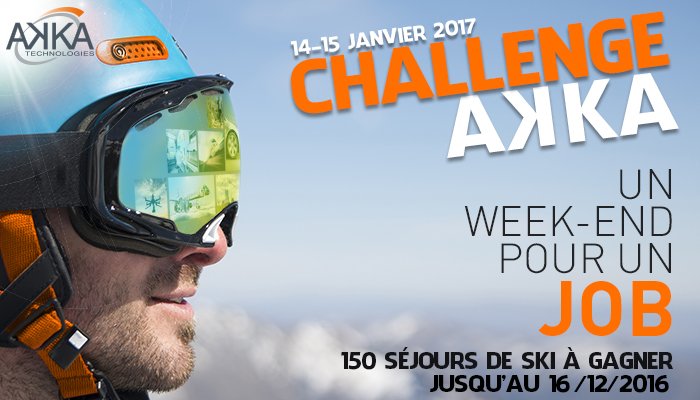 akkodis_global's tweet photo. [#ChallengeAKKA] 1 week-end pour un job ! Inscrivez-vous vite ! https://t.co/xNrdiTwek9 https://t.co/NINmpYDz88