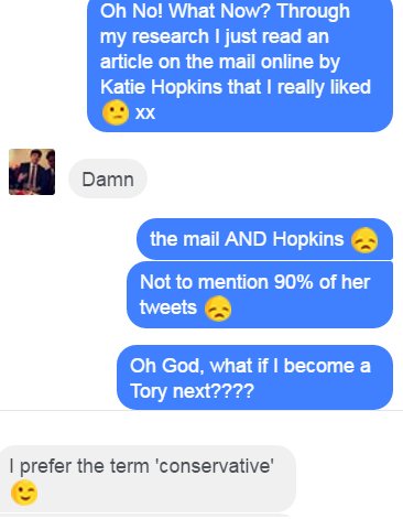 thewritespace16's tweet photo. @KTHopkins Just another online chat with my boy #DailyMail #katiehopkins #research #openminds #pointsofview https://t.co/GQyqLpUg9f