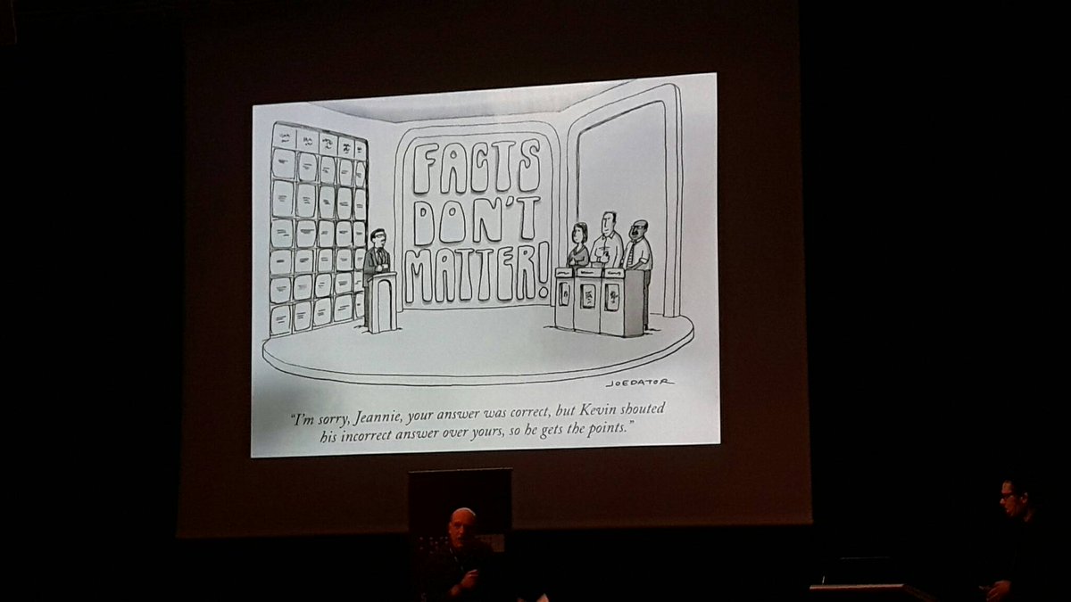 WCSFP's tweet photo. "Ppl will conform their understanding of the facts to their belief groups." Factual in post-Trump era @cult_cognition Dan M. Kahan #WCSFP16 https://t.co/YU8GAcHWlA
