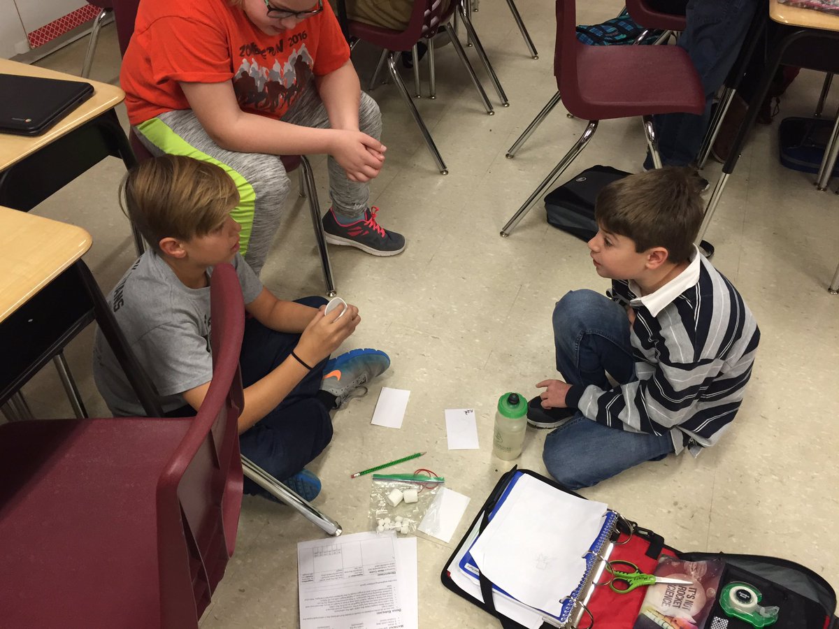 Moon Lander STEM Project.  Day 1--6th gr Team Silver students are designing their Moon Lander.  #triadproud