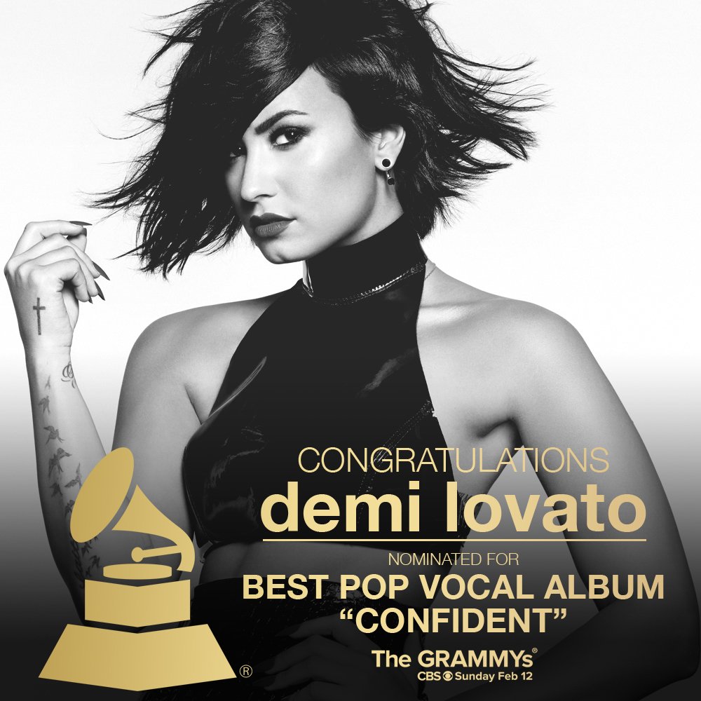 Grattis <a href="/ddlovato/">Demi Lovato</a> till din första Grammy nominering! #TheGrammys