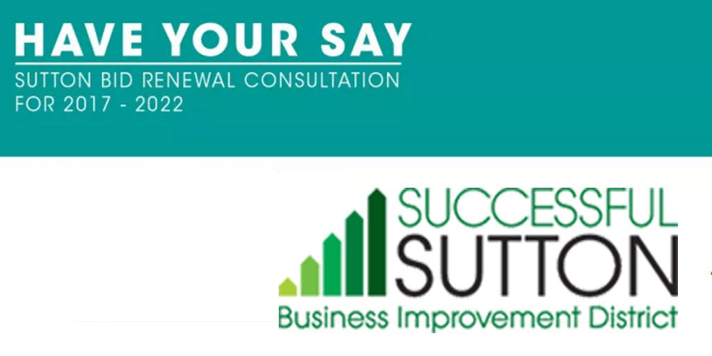 SuttonCouncil's tweet photo. Vote YES for the #SuccessfulSutton BID renewal in 2017! https://t.co/BMbCnzj7Zd @SuccessSutton @surprise_sutton @EnjoySutton https://t.co/wVkQ7F9YjY