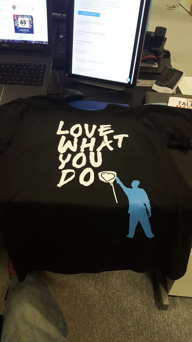 JonnyRecruits's tweet image. T-shirt time! To celebrate being so awesome, everyone at @SaleCycle has been given a #LoveWhatYouDo t-shirt of their choice!