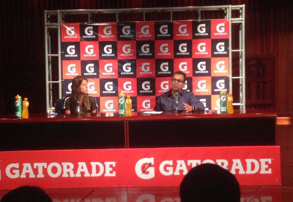 GatoradeVzla's tweet photo. Palabras de Marlon Monsalve quien le dá la bienvenida a nuestra #AtletaG Patricia Díaz. https://t.co/m3cLbouMI6