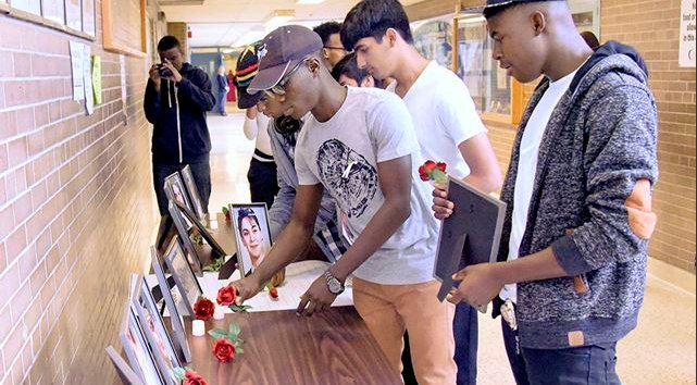 tdsb's tweet photo. ICYMI: Yesterday, @TDSB_Kipling students paid tribute to the #MontrealMassacre victims: https://t.co/1xzroRbGKJ #December6 #ActionMatters https://t.co/0Q10LYQXzf