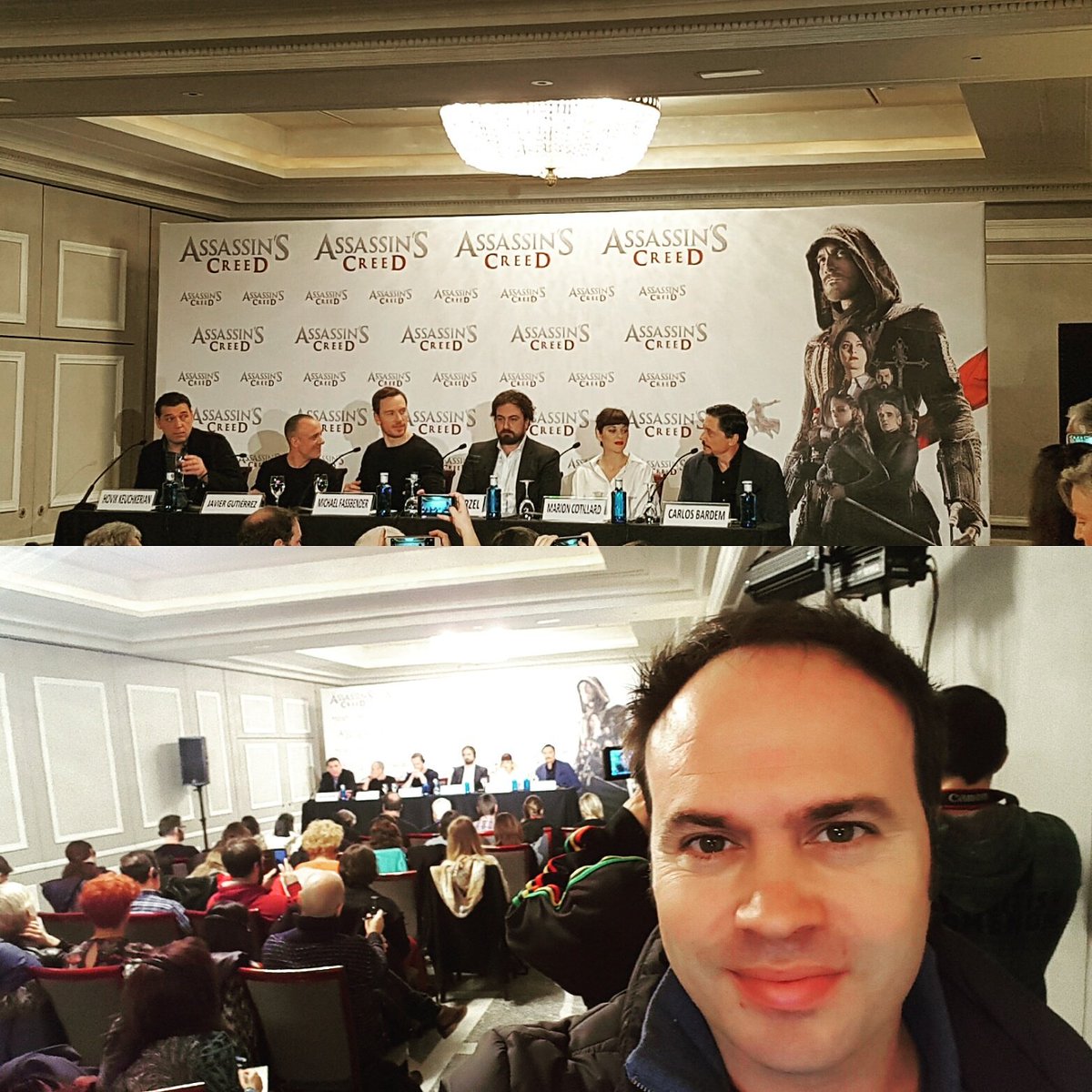 AAlonsoToni's tweet photo. Que poquito queda para ver #AssassinsCreedPelicula .Hoy presentación a Prensa con Michael Fassbender a la Cabeza. https://t.co/CWrlsKAR39