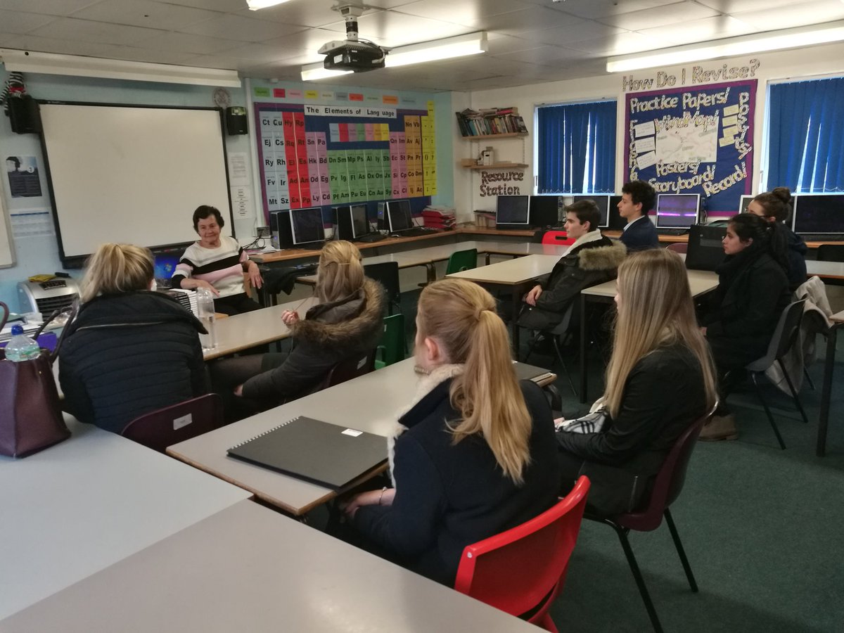Our students meeting with Jean from Harpwood Residential Care Home about their weekly volunteering placements. #community #volunteering