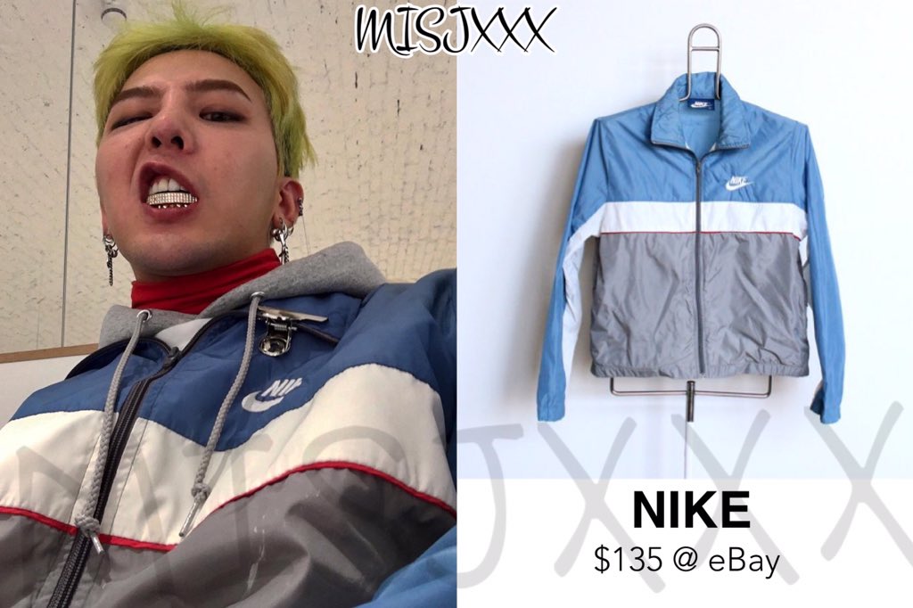 GDSTYLE on Twitter: "#GDStyle 👉Vintage #Nike Track Blue Gangster Men's Running Jogging Jacket .($135 @ eBay) Repost outside twitter😊】#gdragon #gd https://t.co/lM5oyCImup" / Twitter