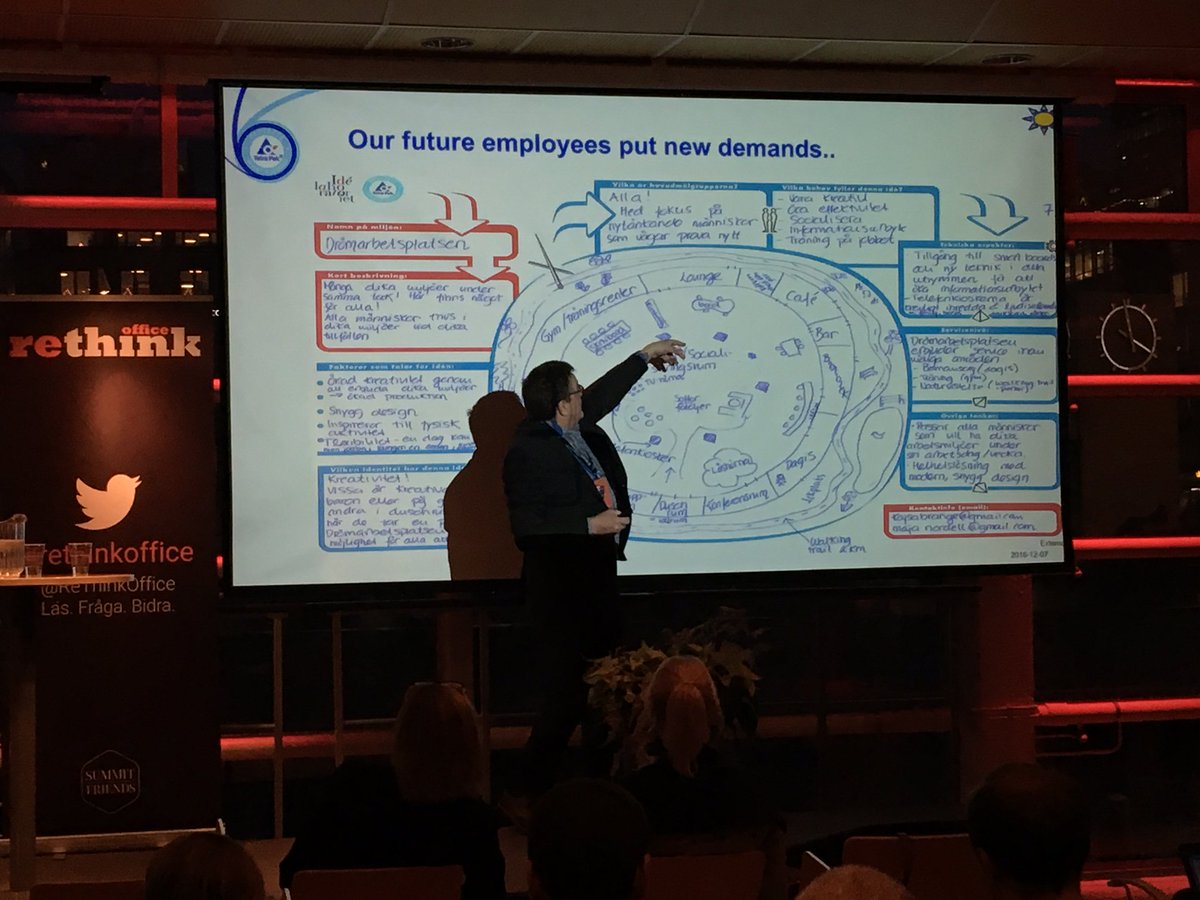 ReThinkOffice's tweet image. På scen: Lasse Lundström @tetrapak_sv om att ha ABW i en mångfacetterad industri &amp;amp; att använda resurser på absolut bästa sätt.#RethinkOffice
