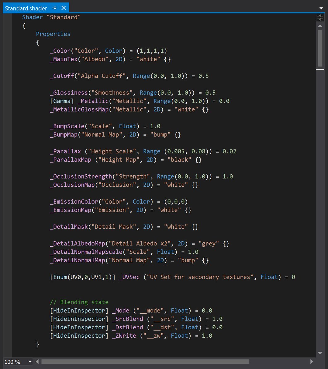 Jones on Twitter: "Syntax highlighting for Unity shaders is coming along Oh, and I'm renaming HLSL Tools -&gt; Shader Tools. #hlsltools #shadertools / Twitter