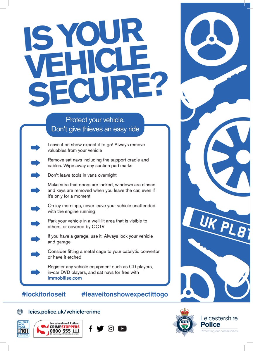Have you locked your vehicle securely? Thieves are about.