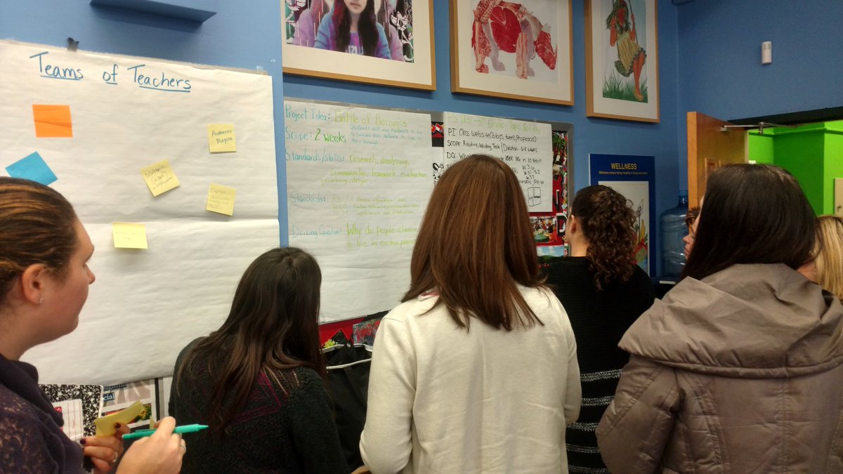 D26Team's tweet photo. Happening Now: Session 2 of #D26PL Project Based Learning. #CollaborativeTeachers providing feedback to each other on initial project ideas! https://t.co/XrtwyB9H7x