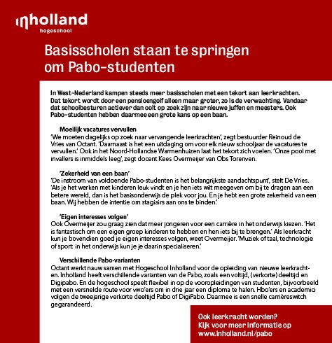 stsurplus's tweet image. Pabo-studenten gezocht...
