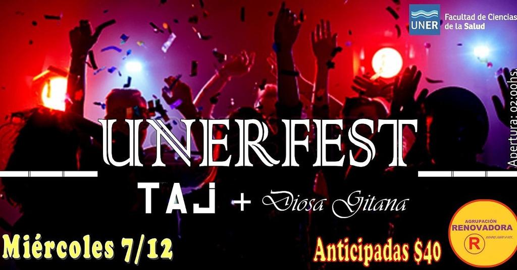 TajDisco's tweet photo. HOY #UNERFEST!!! Taj + Diosa Gitanaaaa 🎉💃🎵
Anticipadas:
➡UNER
➡TAJ de 17.30 a 19.30
➡Tilcara hasta 22hs https://t.co/zehdHk7Iyk