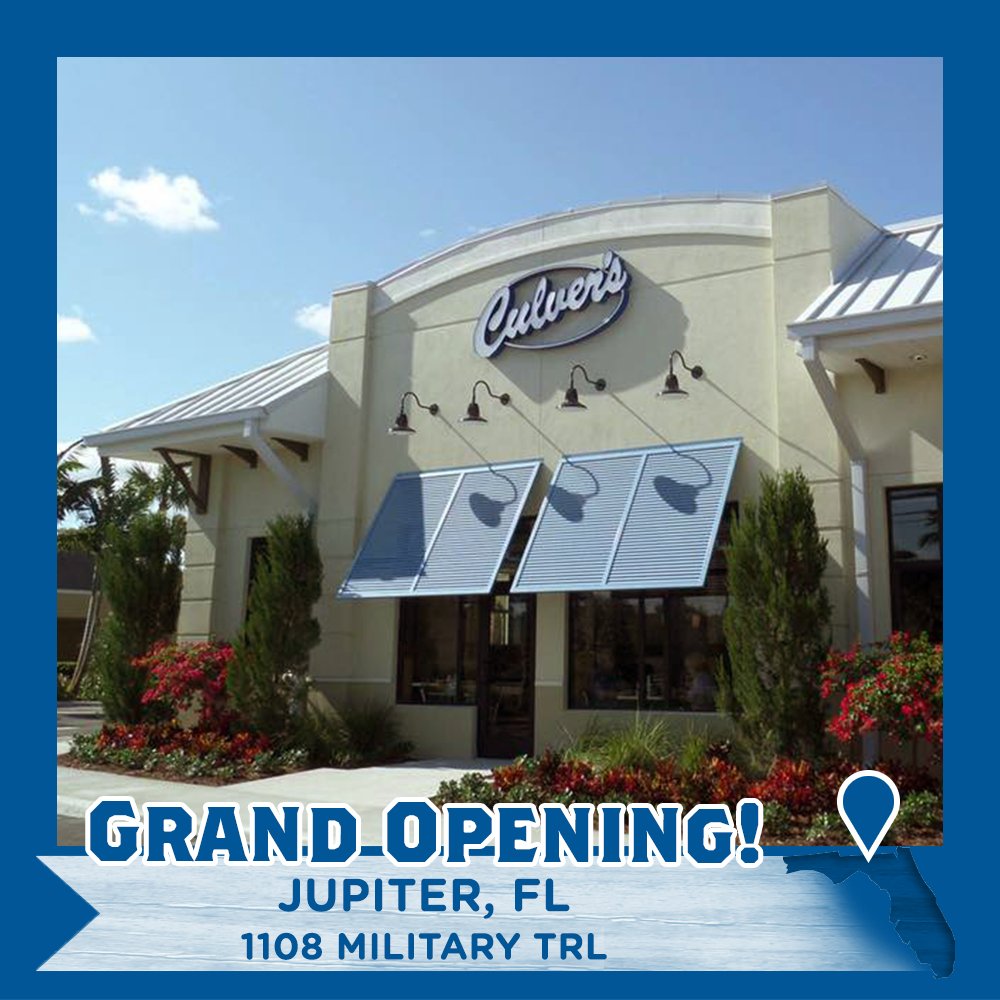 Culver's Restaurants on Twitter "Culver's of Jupiter, FL, is now open