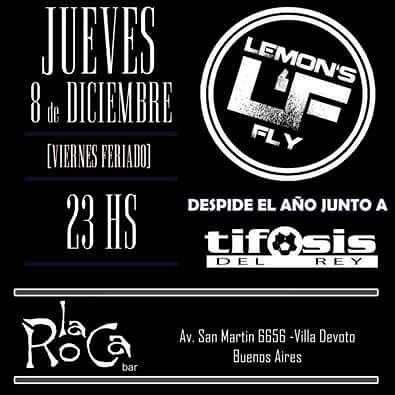 lemonsfly's tweet photo. Amigos de Capital alla vamos!
Mañana tocamos junto a  #TifosisdelRey en #LaRocaBar (Av. San Martin 6656) a las 23hs.
#Lemonsfly #IMPULSO #LF https://t.co/nYaViV0aUg