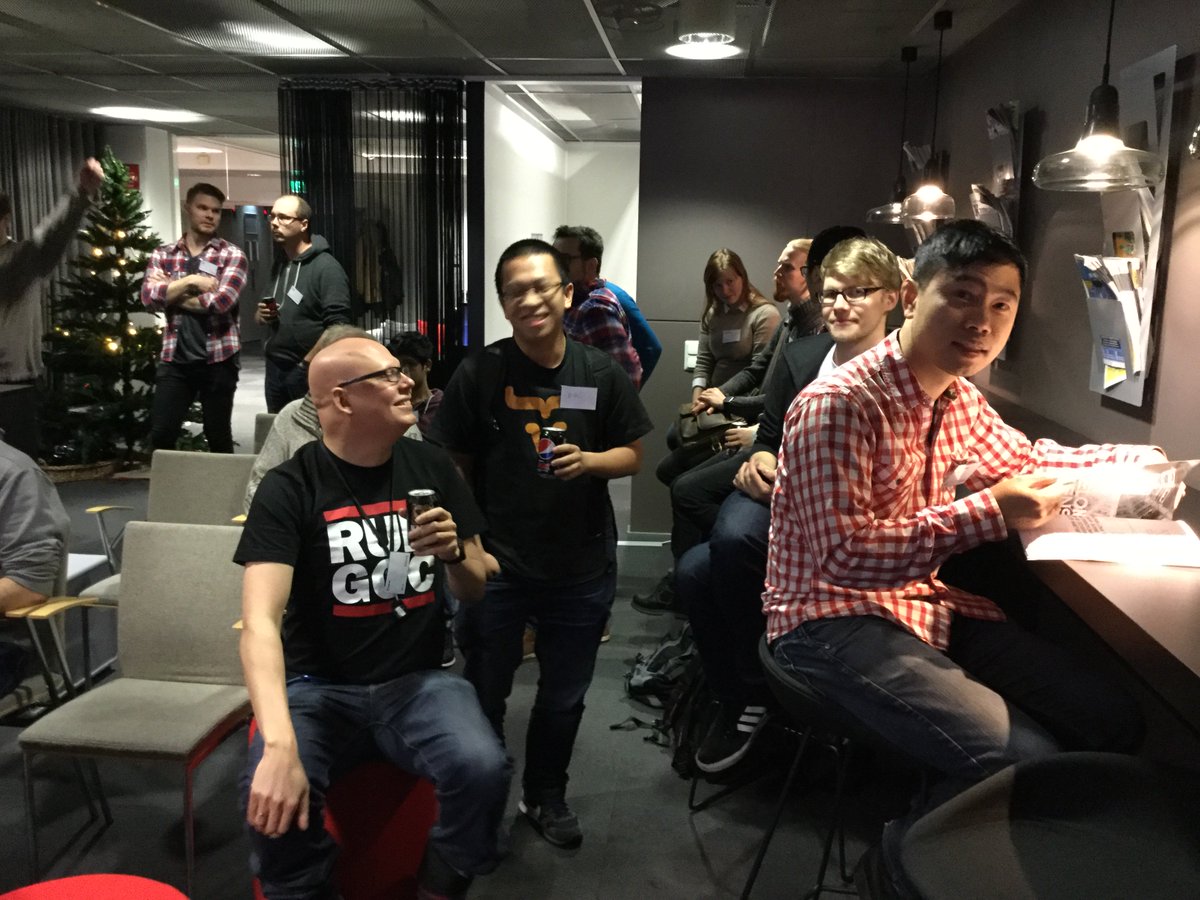 Helnode's tweet image. Meetup is about to start at @exove .. Happy moods!