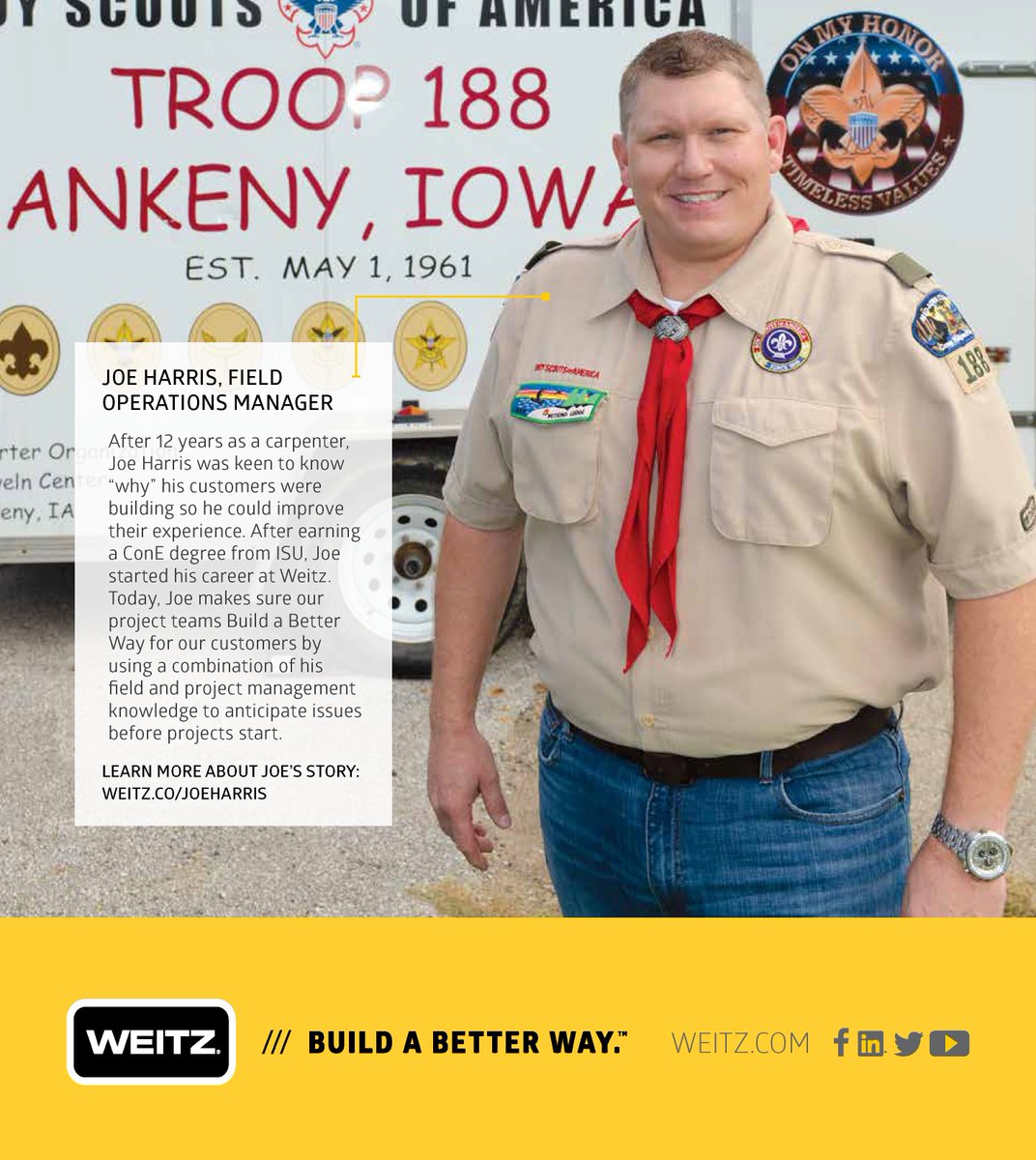 TheWeitzCompany's tweet photo. Meet #WeitzIA 's Joe Harris, Field Operations Manager, as seen in the Des Moines Business Record: https://t.co/16DXhYZm1b https://t.co/5zIUjLPIay