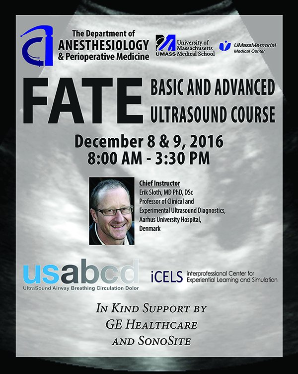 .@usabcd_org co-founder Dr. Erik Sloth is leading our FATE Basic and Advanced ultrasound course on 12/8 & 12/9. We're very excited!
