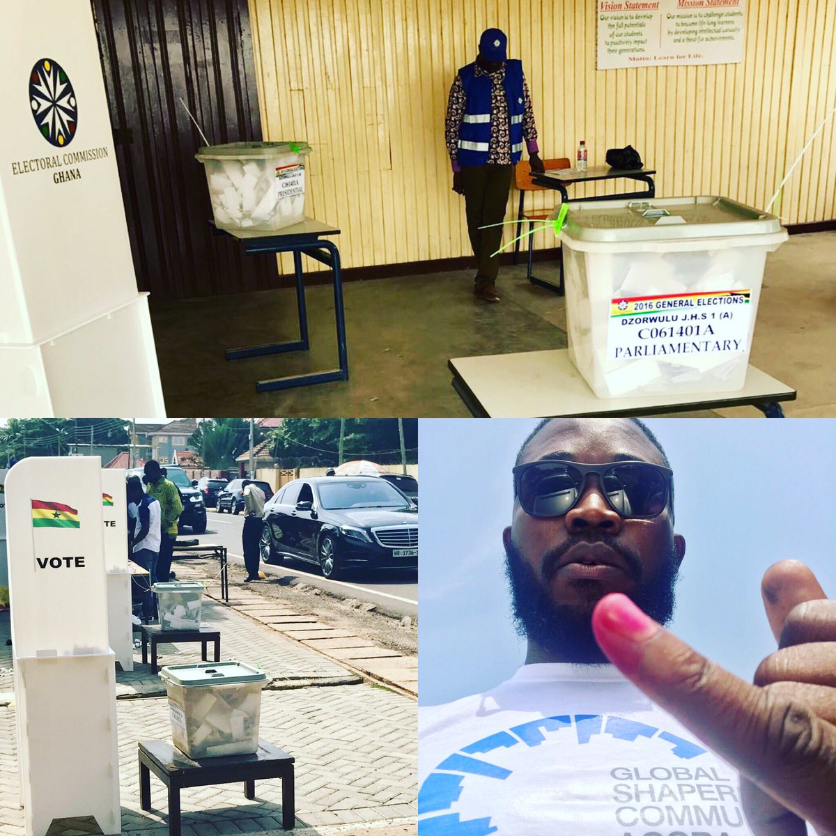 PalmWineDJ's tweet photo. I voted! Well done 🇬🇭 @ECGhanaOfficial #WeAreOne #Elections2016 #GhanaDecides #FlexTheVote #GhElections #VoteOnIssues #GamorLegacy https://t.co/Lv39Fna9WZ