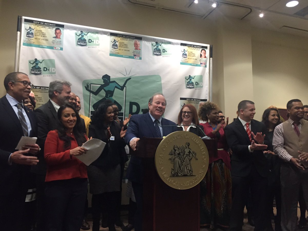 MayorMikeDuggan's tweet photo. Today we launched the #DetroitID to give access to thousands of Detroiters. This is key for people to receive access to city services. https://t.co/75ROt3Pm6k
