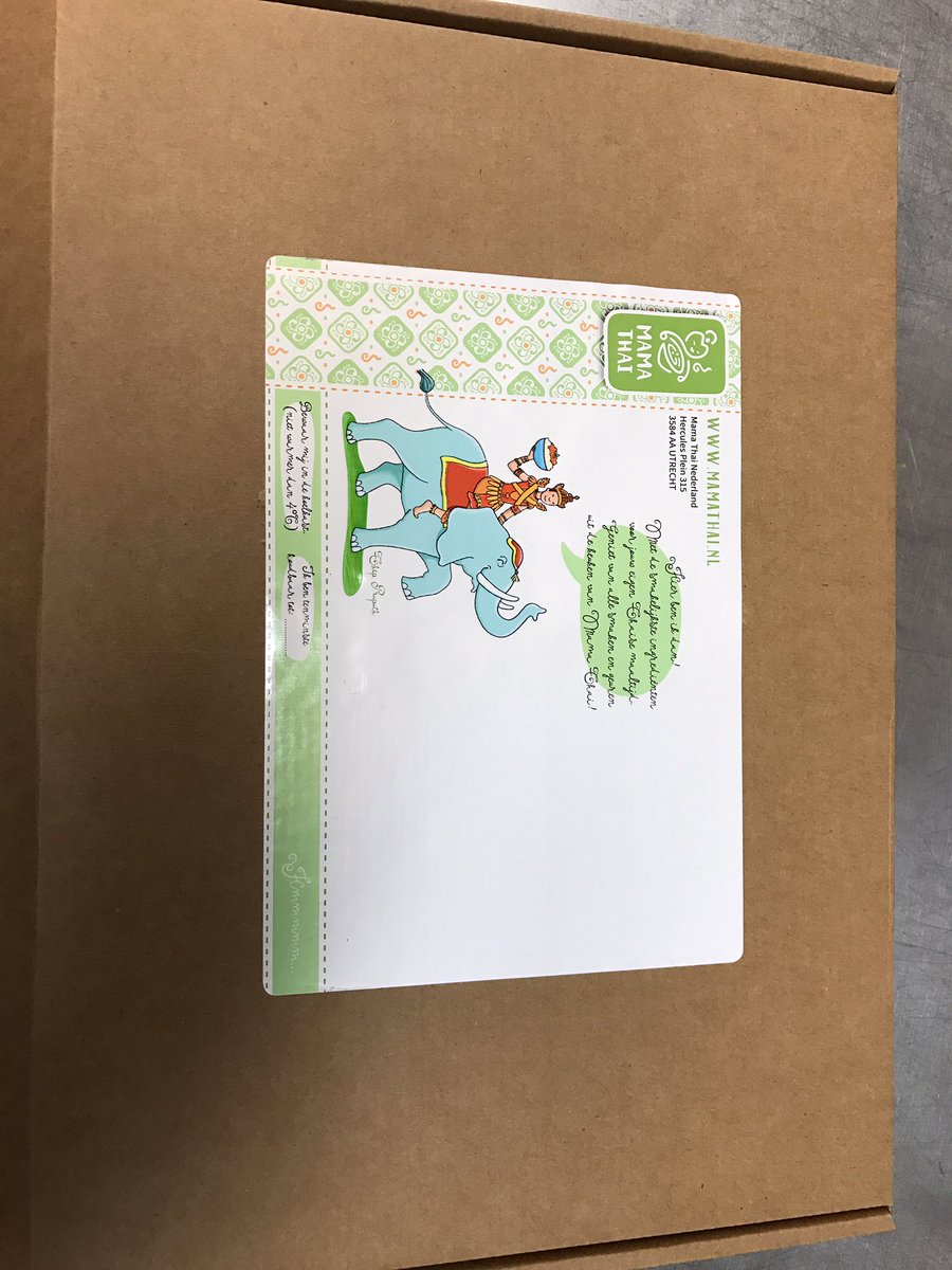 Eerste leveringen vandaag de deur uit... echt lekker Thais food #thais