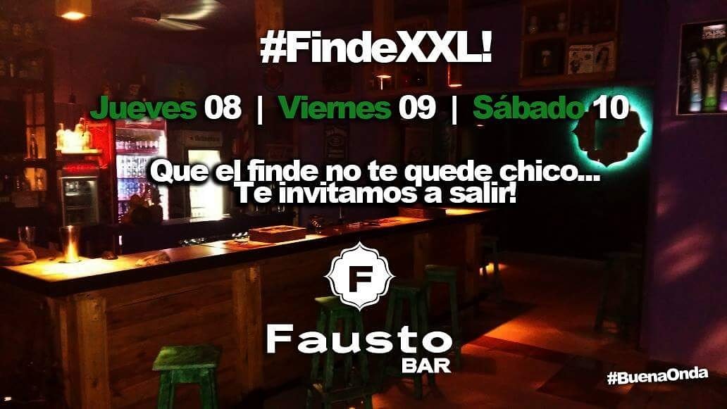 FaustooBar's tweet photo. Que el finde no te quede chico... se vienen noches muy buenas!! 🎉😃#findexxl #faustobar 🍻 #buenaonda 🤗 https://t.co/tYCszK0cDu